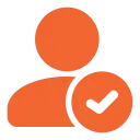 Orange user verification icon