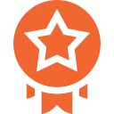 Orange icon of the expertise badge
